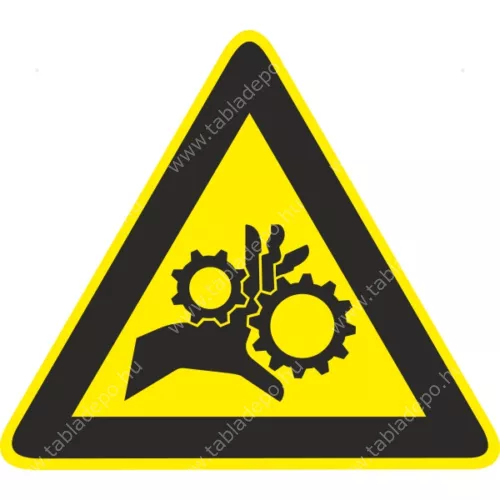 kéz behúzás veszélye piktogram