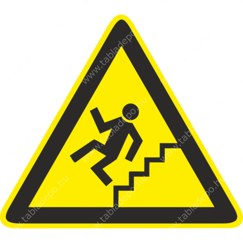 vigyázz lépcső tábla és matrica