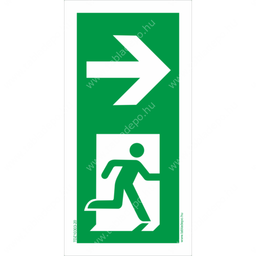 álló menekülési útvonal tábla jobbra