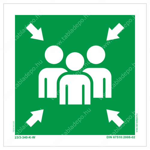 gyülekezőhely - gyülekezési pont tábla