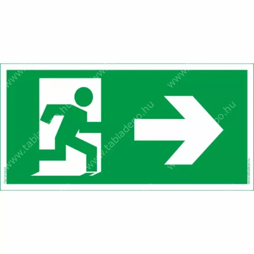 utánvilágító tábla, menekülési útvonal tábla
