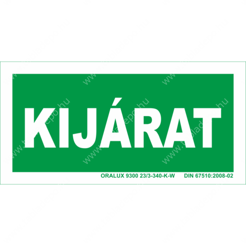 utánvilágító tábla, menekülési útvonal tábla