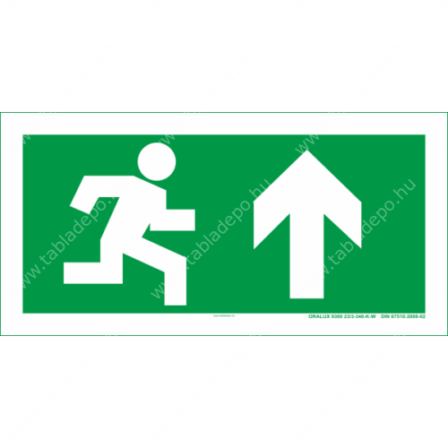 utánvilágító menekülési útvonal tábla