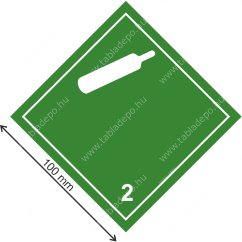 nem gyúlékony gázokra figyelmeztető bárca