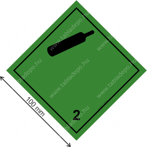 nem gyúlékony gázokra figyelmeztető bárca