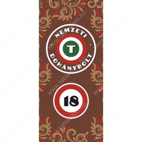 Nemzeti Dohánybolt szalagfüggöny ajtóra