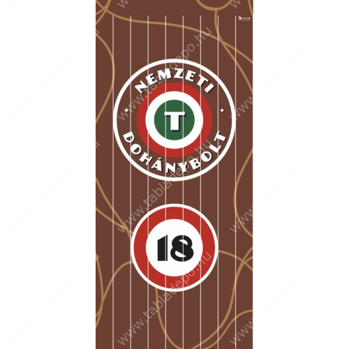 Nemzeti Dohánybolt szalagfüggöny ajtóra