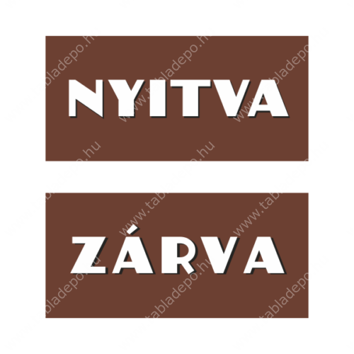 dohánybolt tábla - nyitva zárva