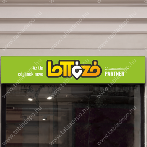 lottózó tábla az Ön üzletének nevével