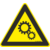 forgó alkatrészekre figyelmeztető jel – tábla és matrica
