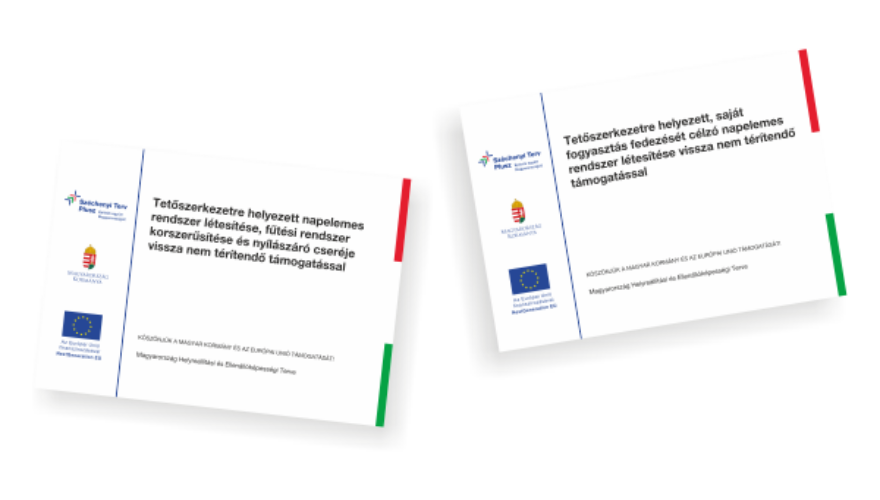 Lakossági napelemes pályázat táblái