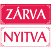 Kép 1/2 - nyitva tábla