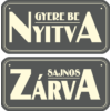 Kép 1/2 - ajtótábla, nyitva zárva tábla
