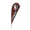 Kép 1/5 - gyros strandzászló beachflag fekete-tüzes - csepp