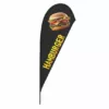Kép 1/2 - hamburger strandzászló beachflag fekete - csepp