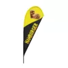 Kép 1/2 - hamburger strandzászló beachflag fekete-sárga - csepp
