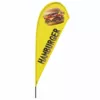 Kép 1/4 - hamburger strandzászló beachflag sárga - csepp