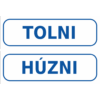 Kép 2/4 - tolni húzni matrica - kék