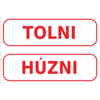 Kép 3/4 - tolni húzni matrica - piros