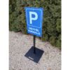 Kép 3/3 - ügyfél parkoló tábla talpas táblatartó oszloppal