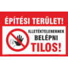 Kép 1/2 - építési terület tábla