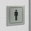 Kép 2/5 - férfi WC információs alumínium tábla