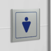 Kép 2/5 - férfi WC információs tábla - kék