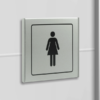 Kép 2/5 - női WC információs alumínium tábla