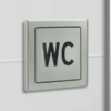 Kép 2/5 - WC információs alumínium tábla