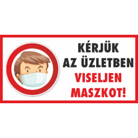 maszk használata kötelező matrica
