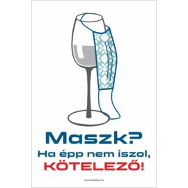 maszk használata kötelező matrica