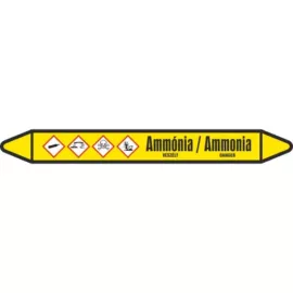 Ammónia csőjelölő matrica - 355x37 mm