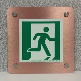 design menekülési útvonal tábla bronz - ajtó jobb