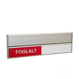 fali információs tábla - felirat nélkül/szabad/foglalt