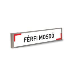 férfi mosdó felirat - fekete-piros