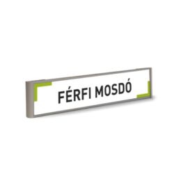 férfi mosdó felirat - fekete-zöld