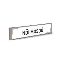 női mosdó felirat - fekete-szürke