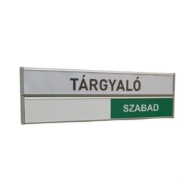 fali információs tábla - tárgyaló/szabad/foglalt