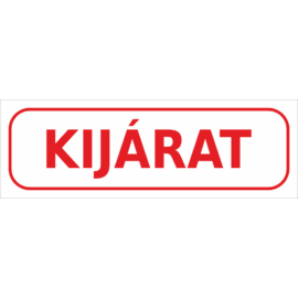 Kijárat matrica - piros