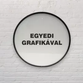Egyoldalas kör alakú világító cégtábla, LED világítással - 60 cm