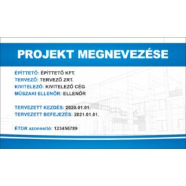 építési projekt tábla