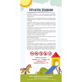Játszótér házirend tábla - egyedi felirattal
