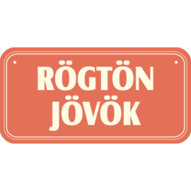 Rögtön jövök tábla - lazac