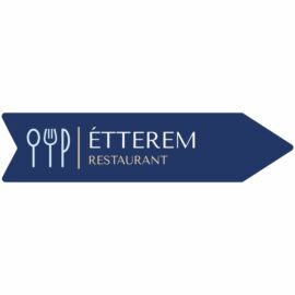 irányító információs tábla, étterem jobbra