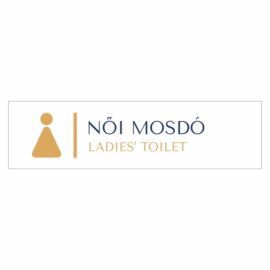 Női mosdó műanyag tábla