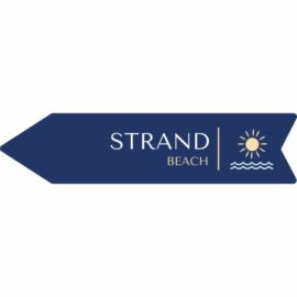 Strand irányába mutató információs tábla - balra