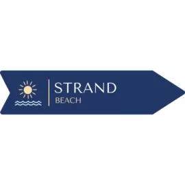 Strand irányába mutató információs tábla - jobbra