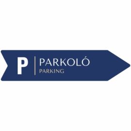 Irányító információs tábla, parkoló jobbra