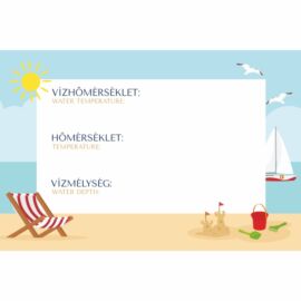strand vízhőmérséklet tábla