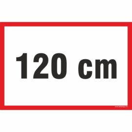 120 cm vízmélység tábla